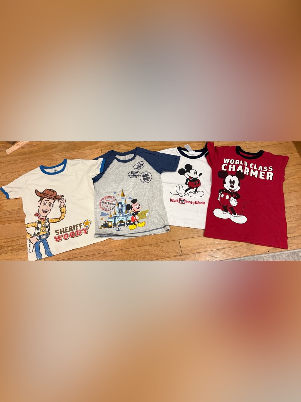 4 Disney park child/kids shirts all size medium 7/8